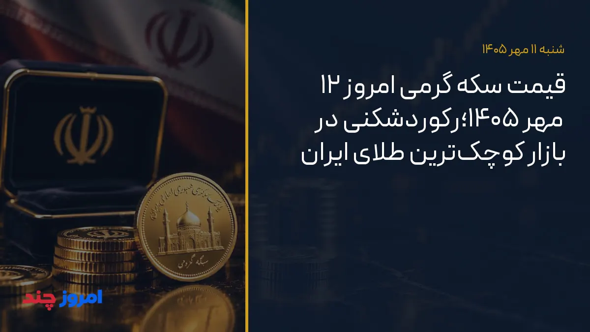 قیمت سکه گرمی امروز ۱۲ مهر ۱۴۰۵؛رکوردشکنی در بازار کوچک‌ترین طلای ایران — ۱۱ مهر ۱۴۰۵