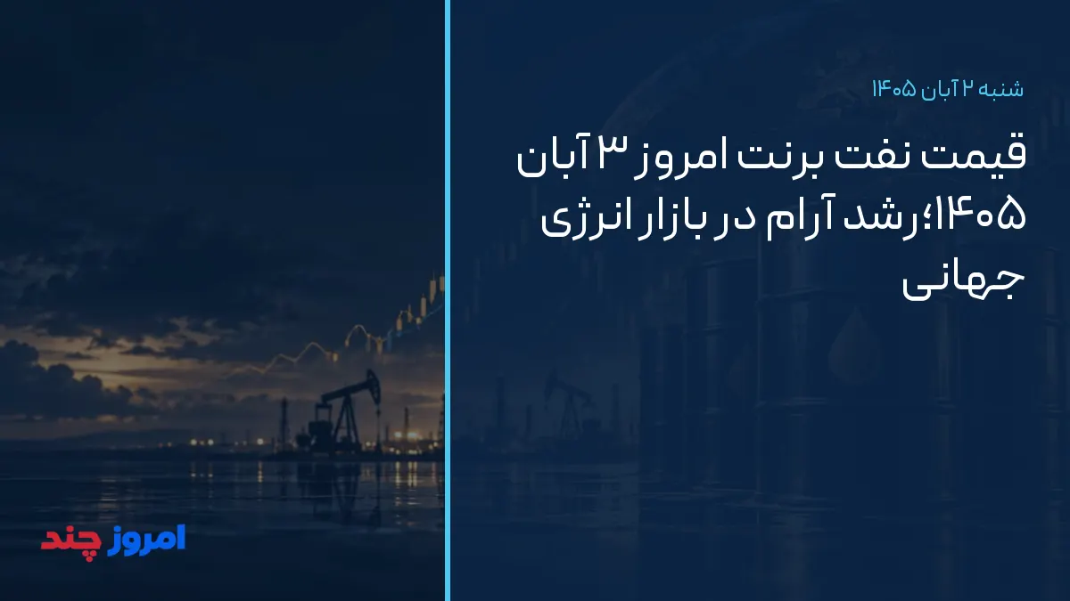 قیمت نفت برنت امروز ۳ آبان ۱۴۰۵؛رشد آرام در بازار انرژی جهانی — ۲ آبان ۱۴۰۵